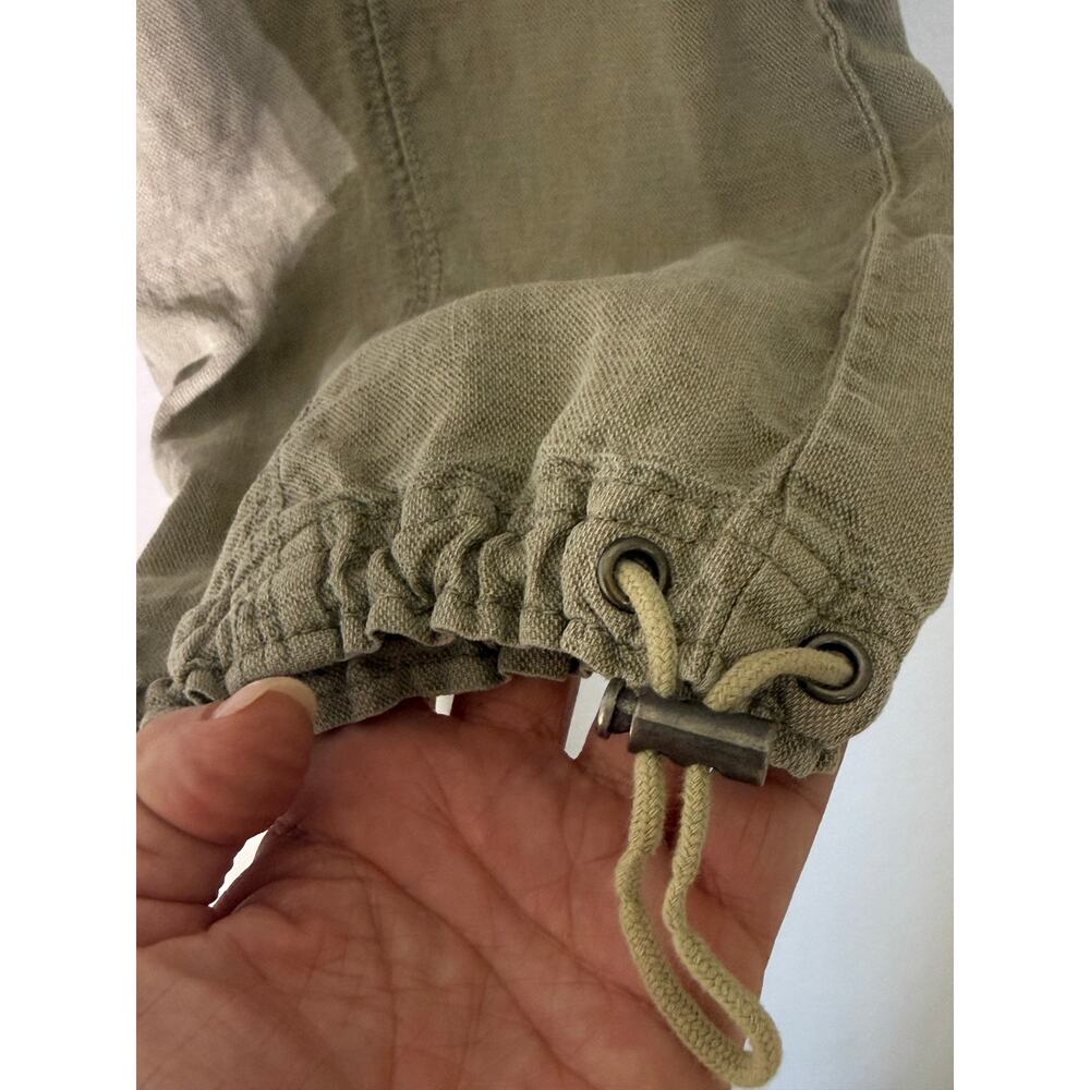 Nicole Miller Linen Lyocell Blend Cargo Jogger Pants Women’s Medium Summer - Picture 4 of 7